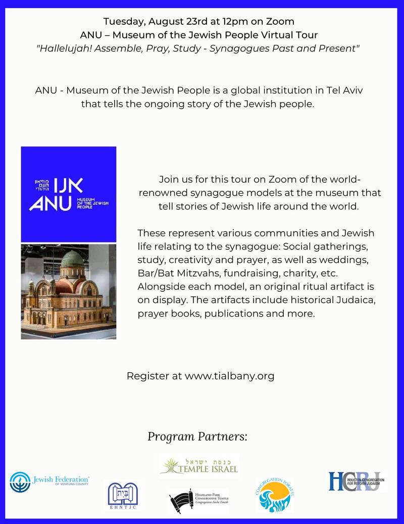 Banner Image for ANU - Museum of the Jewish People Tour: Hallelujah! Assemble, Pray, Study – Synagogues Past and Present