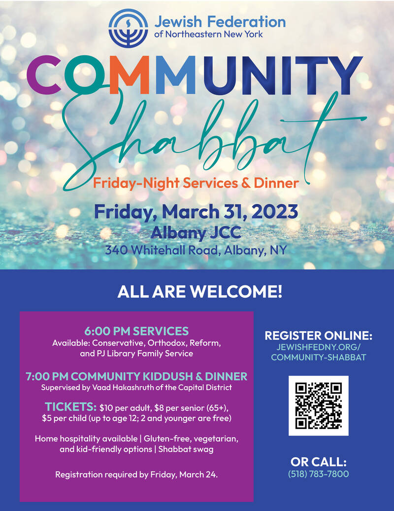 Banner Image for Community-wide Shabbat program.  