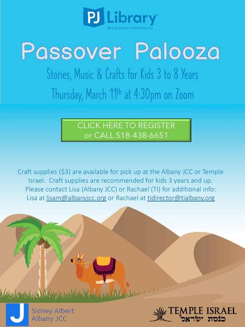 Banner Image for Passover Palooza w/Albany JCC & PJ LIbrary